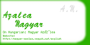 azalea magyar business card